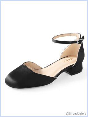 Women's Low Block Heel Dress Shoes Closed Toe D'Orsay Pumps